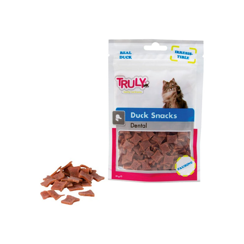 SNACK GATTO - QUADRATINI ALL'ANATRA PER L'IGIENE DENTALE - 50 G