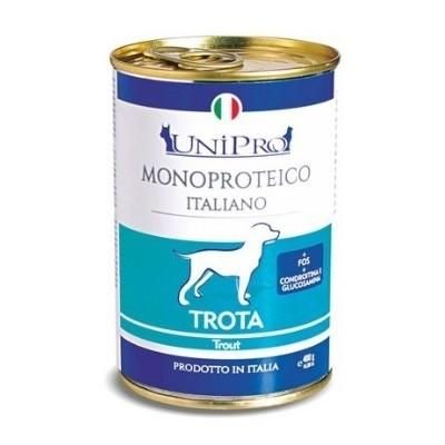 ALIMENTO UMIDO PER CANI UNICAMENTE TROTA SENZA CEREALI 6 PEZZI X 400 GR - artpetfood