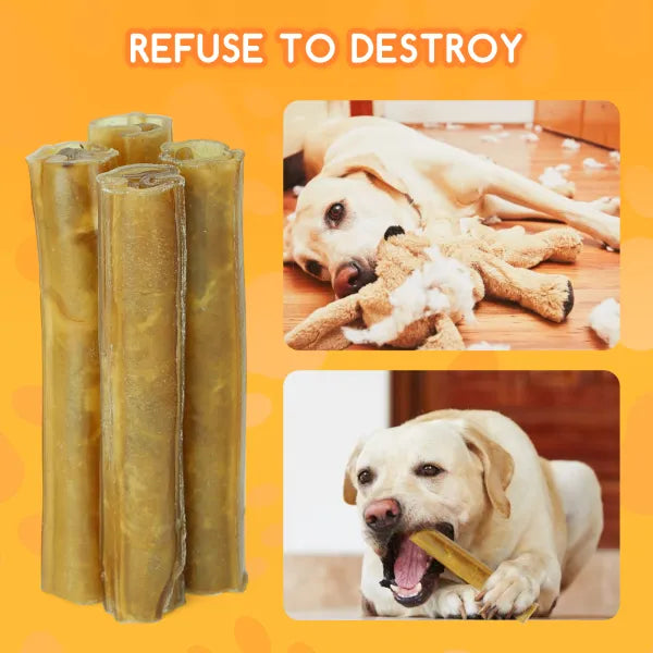 Bastoncini pressati di Pelle Bovina 4 pz da 12,5 cm