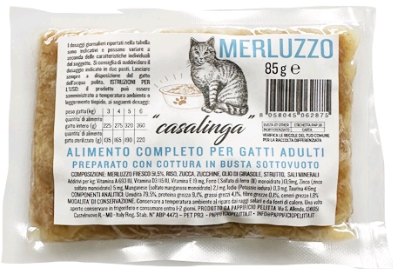 Alimento Completo per gatti adulti "casalinga" da 85 gr