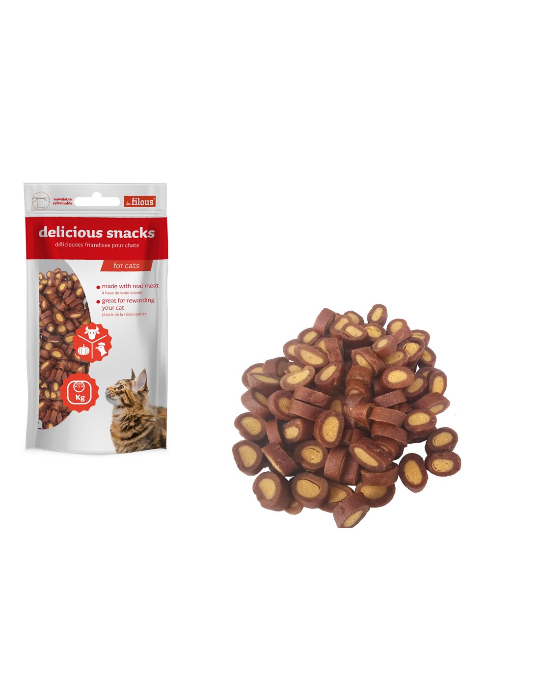 BOCCONCINI GATTO MANZO POLLO E ZUCCA DA 50 GR