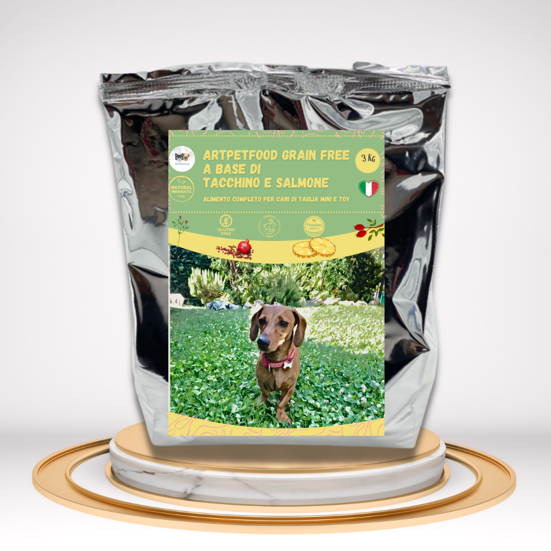 Crocchette  Per cani Di Taglia Mini e Toy / Grain Free a base di tacchino e salmone