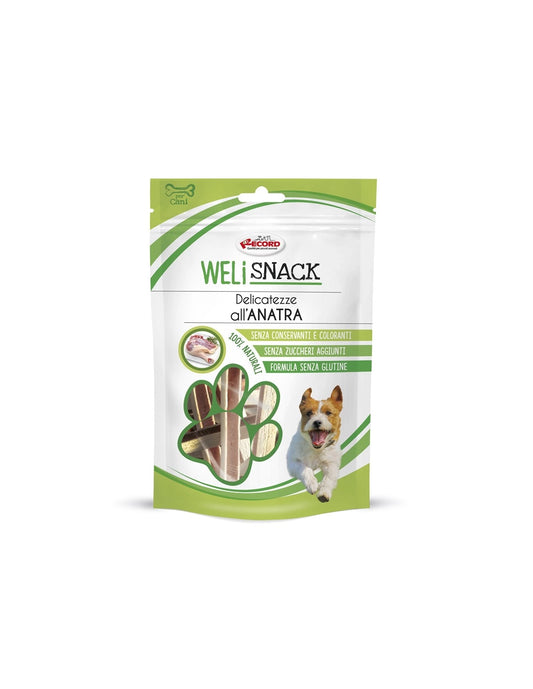 Delicatezze all'anatra Weli snack da 75 gr
