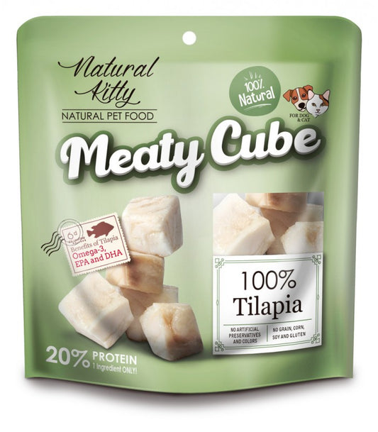 Natural kitty  cubetti di tilapia Per Cani e Gatti /  50 gr