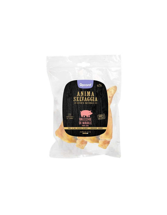 Snack carne essiccata per cani orecchie maiale Anima Selvaggia 30 g