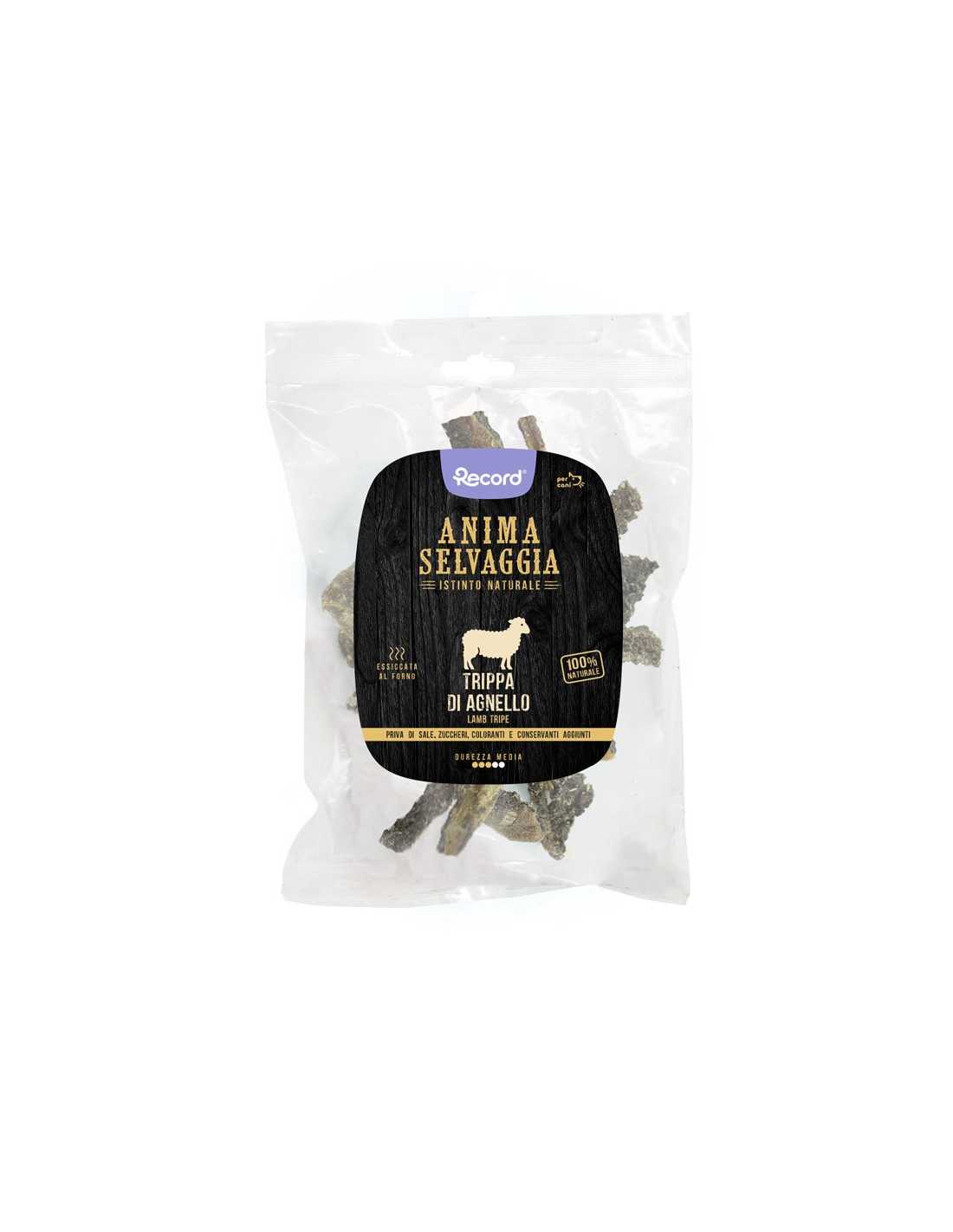 Snack carne essiccata per cani trippa agnello Anima Selvaggia 50 g