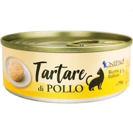 UniPro Tartare di Pollo 24 pezzi da 75g – Umido per Gatti
