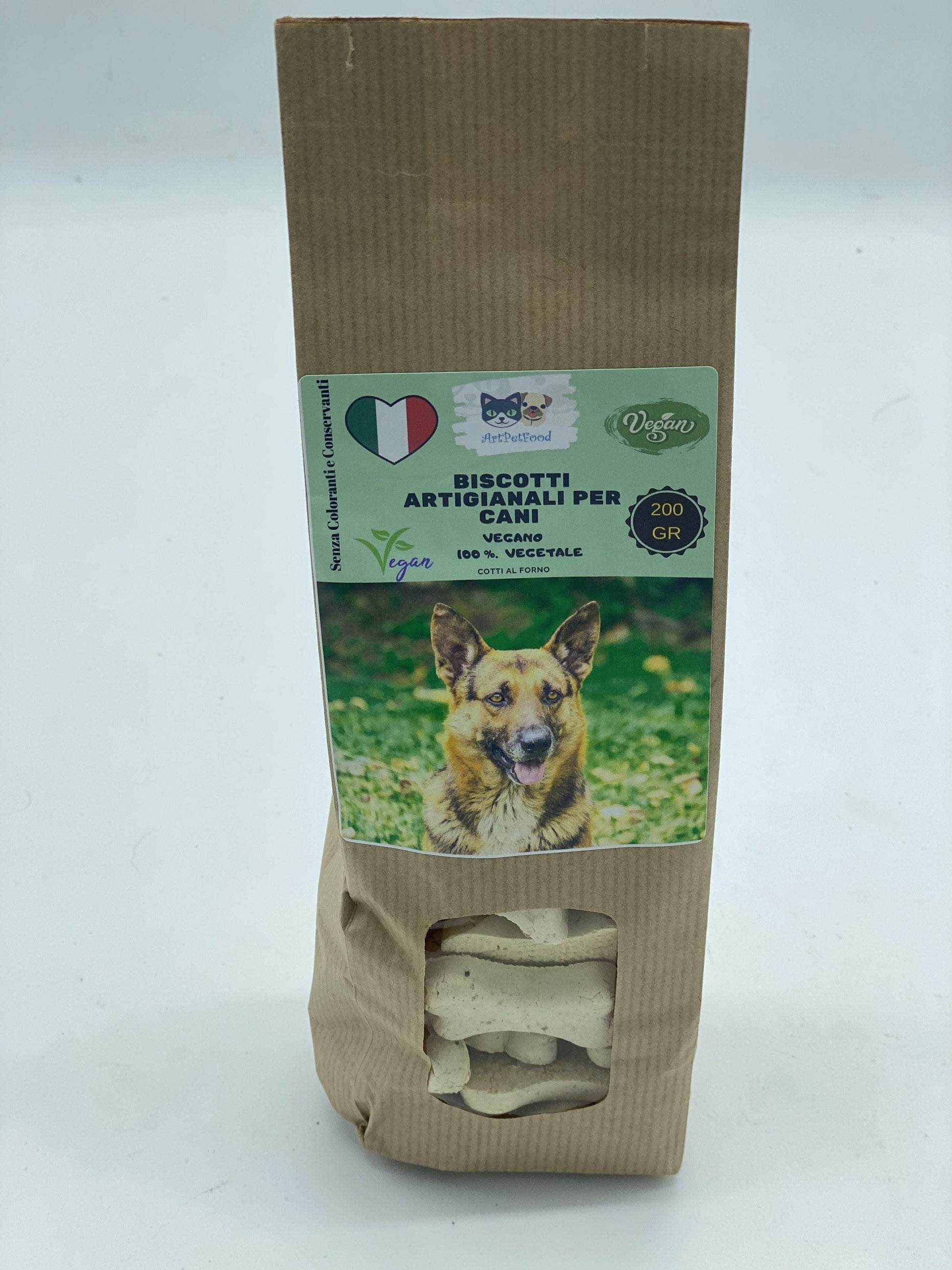 Biscotti Vegani artigianali  cotti al forno per cani di tutte le razze - artpetfood