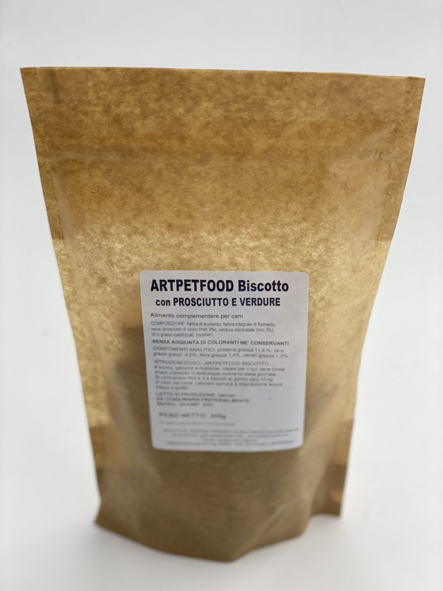 Biscotti Artigianali  Per Cani Con Prosciutto e Verdure - artpetfood