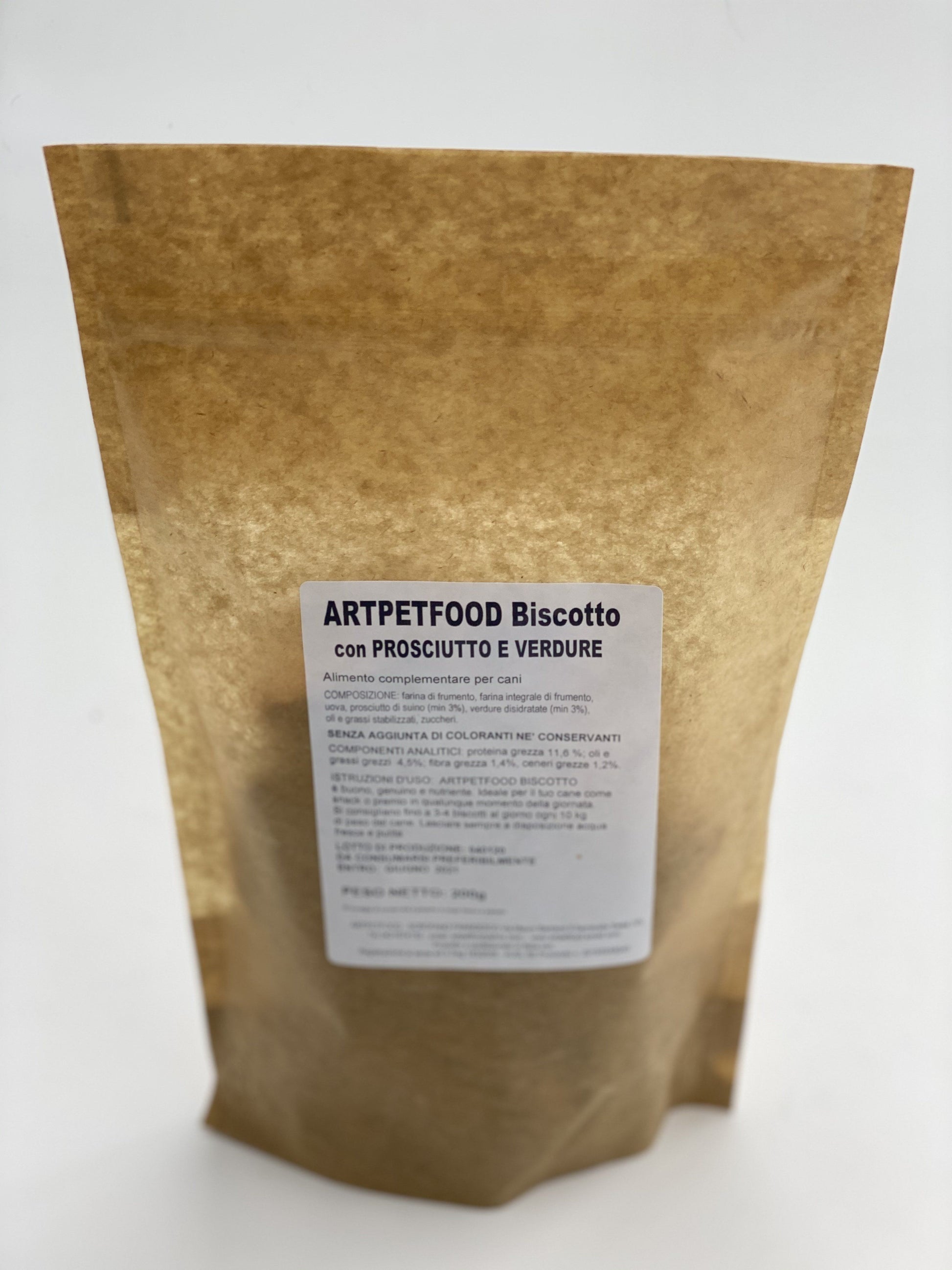 Biscotti Artigianali  Per Cani Con Prosciutto e Verdure - artpetfood