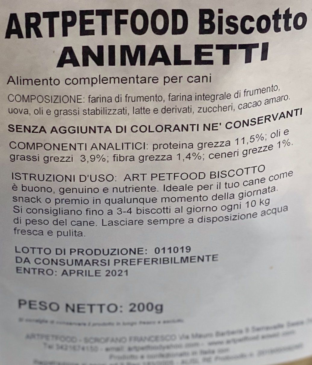 Biscotti Artigianali Animaletti latte e cacao - artpetfood