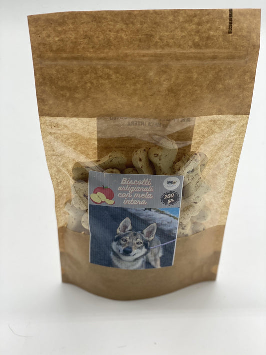 Biscotti per cani artigianali con mela intera - artpetfood