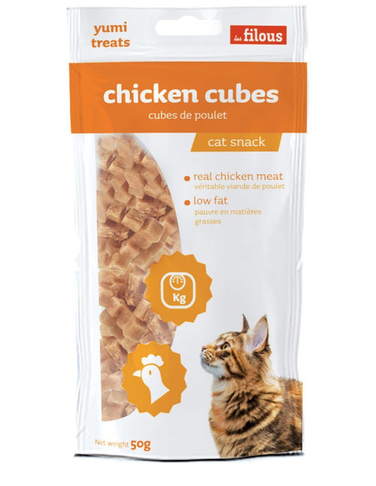 SNACK PER GATTI CUBETTI DI POLLO DA 50 GR - artpetfood