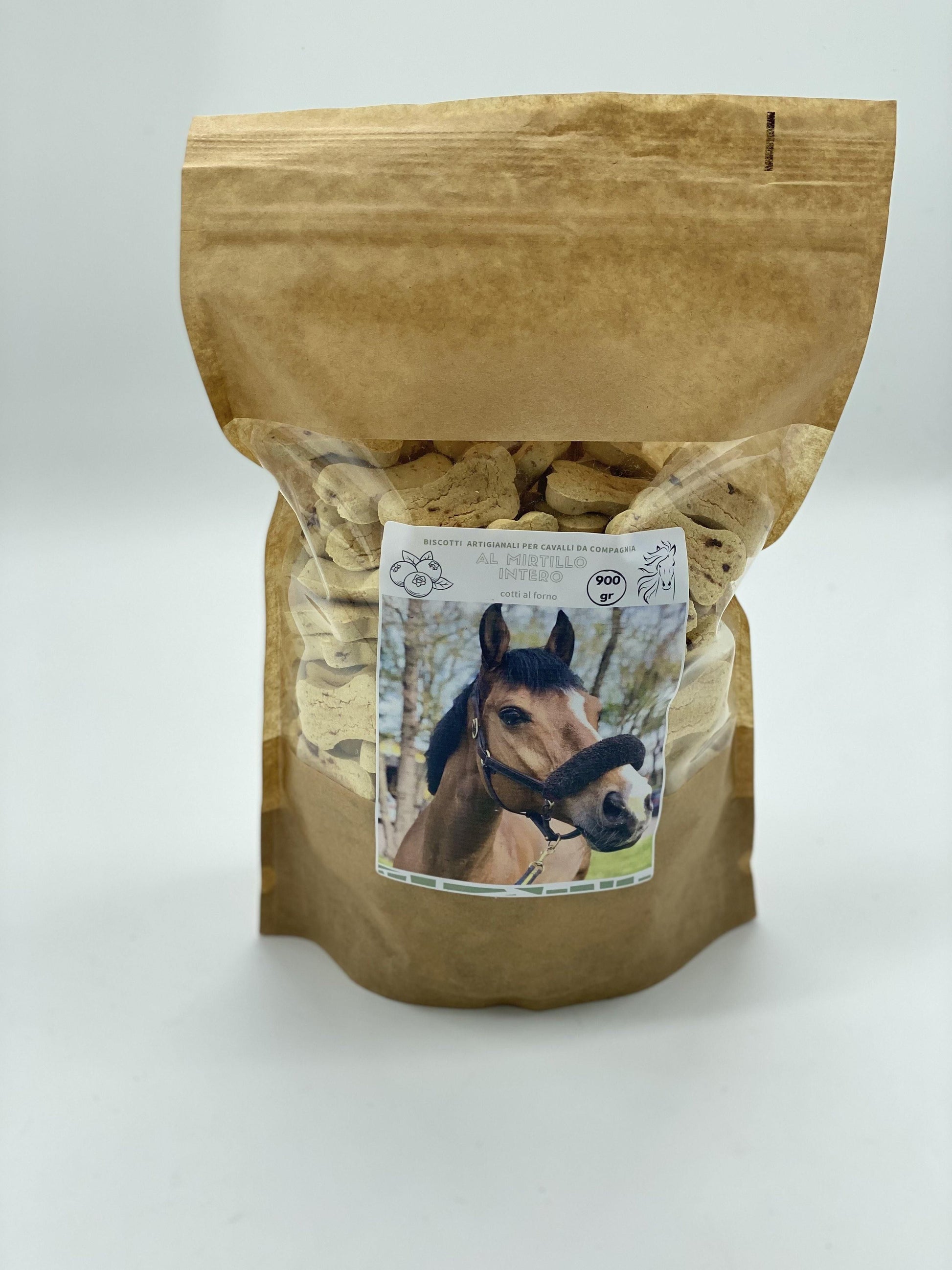 BISCOTTI PER CAVALLI DA COMPAGNIA CON MIRTILLO INTERO - artpetfood