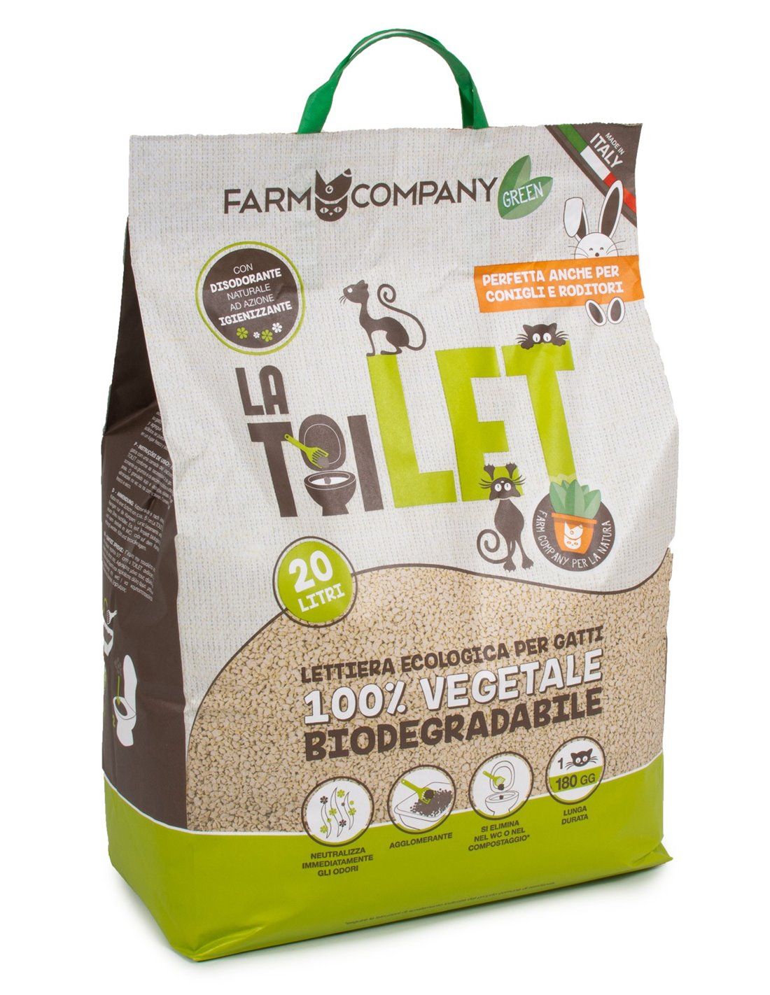 LETTIERA VEGETALE BIODEGRADABILE LA TOILET - artpetfood