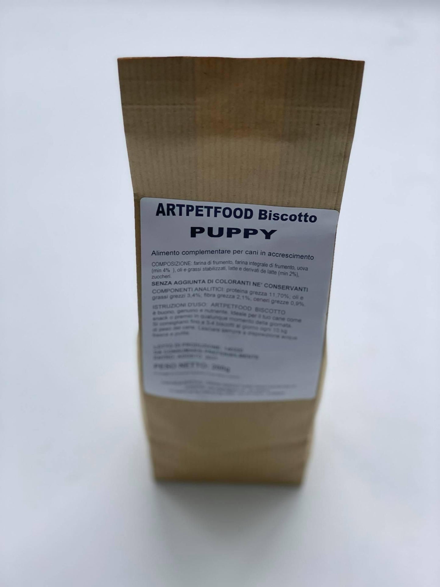 BISCOTTI PER CUCCIOLI ARTIGIANALI PER CANI IN ACCRESCIMENTO CON UOVA LATTE E RICCHI DI CALCIO - artpetfood