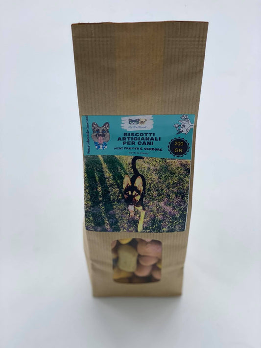 BISCOTTI ARTIGIANALI MINI FRUTTA E VERDURA PER CANI DI TAGLIA MINI E TOY - artpetfood