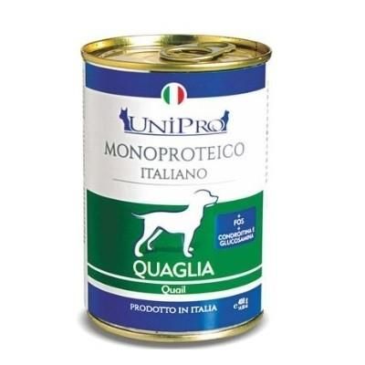 UMIDO CANE UNICAMENTE QUAGLIA SENZA CEREALI 6 PEZZI  X 400 GR - artpetfood