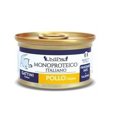 ALIMENTO UMIDO PER GATTINI MONOPROTEICO UNICAMENTE POLLO SENZA CEREALI 24 X 85  GR - artpetfood